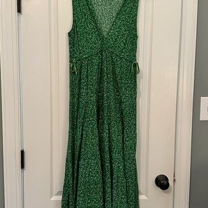 Max Studio Green Patterned Maxi Dress